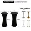 Champagne Elastic Spandex Table Cover for Wedding, 60cm Round - 3