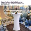 Champagne Elastic Spandex Table Cover for Wedding, 60cm Round - 5