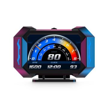 P25 Car HUD Head-up Display OBD+GPS LCD Multifunction Instrument - 1