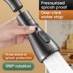 Universal Kitchen Faucet Extender & Splash Guard - Gray Swivel Connector - 2