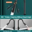 Universal Kitchen Faucet Extender & Splash Guard - Gray Swivel Connector - 4