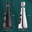 Universal Kitchen Faucet Extender & Splash Guard - Gray Swivel Connector - 7