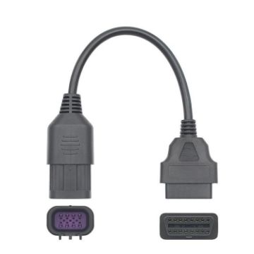 OBD2 8 Pin to 16 Pin Cable for Polaris Slingshot ATV - Black - 1