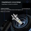 2pcs H7 6000K Mini Car LED Headlights - White Light Plug-in Integrated - 4