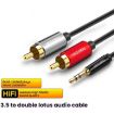 VEGGIEG 10m 3.5mm to 2RCA Audio Cable for Phone & Computer Speakers - 2