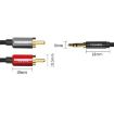 VEGGIEG 10m 3.5mm to 2RCA Audio Cable for Phone & Computer Speakers - 3