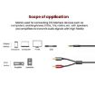 VEGGIEG 10m 3.5mm to 2RCA Audio Cable for Phone & Computer Speakers - 6