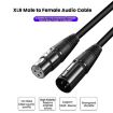 VEGGIEG 0.5m XLR Balanced Male to Female Stereo Microphone Cable (Black) - 4