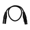 VEGGIEG 1m Male to Female XLR Balanced Stereo Microphone Cable (Black) - 2