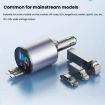 100W Metal Car Charger, Retractable Cable, TYPE-C+TYPE-C (PD+QC) - 9
