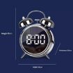 LED Screen Alarm Clock - 12/24H, Loud Metal, Night Light, Plug-In (White) - 7