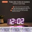 RGB 3D Digital Clock: Voice Control, Adjustable Brightness, Temp & Remote - 4
