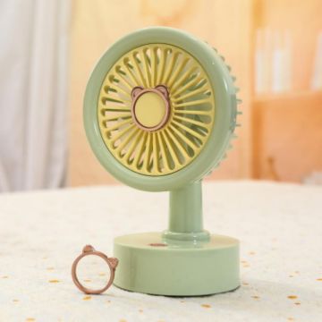 Green Bear Student USB Desktop Fan with Replaceable Animal Ears, Multi-Speed - 1