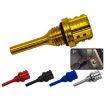 CNC Aluminum Alloy Hexagonal Oil Dipstick Motorcycle Decoration Yellow - 2