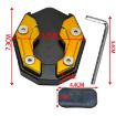 CNC Aluminum Motorcycle Side Support Anti-slip Pad Black JCBD-002 - 3