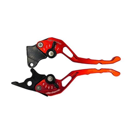 Red Aluminum Alloy Handlebar Lever - TJSB-032 Left Drum Right Disc Brake Clutch - 1