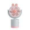 Light Blue Cartoon Rabbit USB Desktop & Handheld Fan, Adjustable Wind Direction - 1