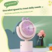 Light Blue Cartoon Rabbit USB Desktop & Handheld Fan, Adjustable Wind Direction - 7