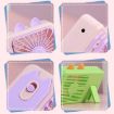 Green Cute Cartoon Kitten Camera Handheld Rechargeable Fan with Stand - 9