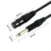 VEGGIEG 3Pin XLR Speaker Cable 1.5m - Balanced Audio Mic Cable - 2