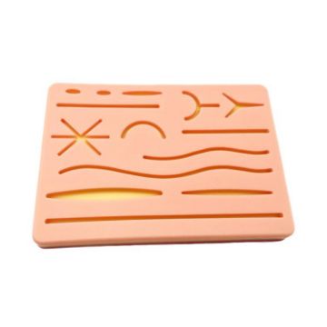 Surgical Silicone Wound Suture Practice Pad - Simulated Skin Model - 1