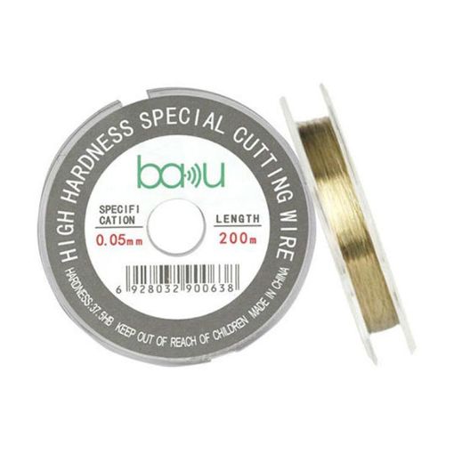 BAKU 0.05mm Carbon Steel Cutting Wire 200m for LCD Screen Repair - 1