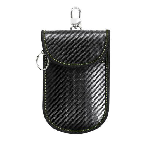 Medium RFID Blocking Car Key Holder - Anti-Skimming Carbon Fiber Case - 1