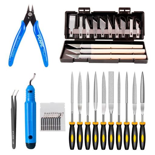 3D Printer Tool Kit: 36 In 1 Cleaning, Carving, Filing & Polishing Set - 1