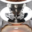 V60 Stainless Steel Coffee Filter with Base, 1-3 Cups, 300-Mesh Pour Over - 4