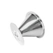 V60 Stainless Steel Coffee Filter with Base, 1-4 Cups, 600-Mesh Pour Over - 6