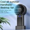 Solar Powered 5-Speed Handheld & Desk Fan, 12 Blades, USB-C Charging - 2