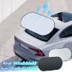 Titanium Silver Car Rear Window Sunshade 100x50cm with Suction Cups - 3