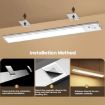 Rechargeable 20cm Motion Sensor Light Bar with Remote - Black Cabinet Lamp - 9