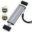 NVMe/SATA M.2 10Gbps USB3.1 Gen2 Hard Drive Enclosure USB + Type-C - 1