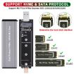 NVMe/SATA M.2 10Gbps USB3.1 Gen2 Hard Drive Enclosure USB + Type-C - 2