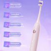 Rechargeable Sonic Electric Toothbrush for Adults, Custom Mode, White - 7