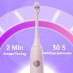 Rechargeable Sonic Electric Toothbrush - Custom Mode, Antibacterial Heads - 8