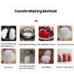 Rose Kiss Flower Column Aromatherapy Candle Silicone Mold ZW-342 - 7