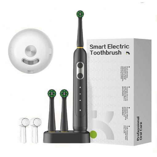 Rechargeable Electric Toothbrush 4200 RPM, IPX8 Waterproof, Black - 1