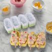 Flower Ice Cream Silicone Mold - 4 Grids, Food-Grade, Yellow Ice Pop Mold - 2