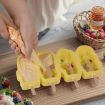 Flower Ice Cream Silicone Mold - 4 Grids, Food-Grade, Yellow Ice Pop Mold - 4