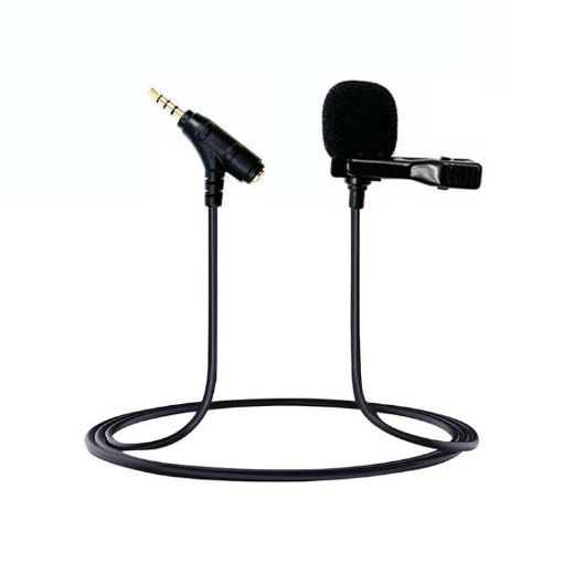 Lavalier Microphone 3.5mm TRRS with Earphone Monitoring Jack 4m Clip-on - 1