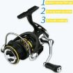 YUMOSHI LP2000M Metal Spinning Fishing Reel 5.2:1 High-Speed Gear Ratio - 2