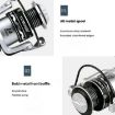 YUMOSHI OE5000 Metal Spool Spinning Reel 5.2:1 Gear Foldable Handle - 5