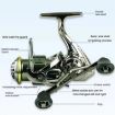 YUMOSHI SE4000 Spinning Reel, Dual Handle, 5.2:1 Gear Ratio, Anti-Shake - 4