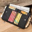HUMERPAUL BP852 RFID Leather Anti-Theft Double Zipper Wallet Red - 2