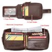 HUMERPAUL BP735 Brown Leather Wallet RFID Anti-Theft Multiple Slots - 3