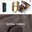 HUMERPAUL BP778 Brown Leather RFID Tri-fold Wallet with Double Zipper - 6
