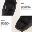 Pet Training Clicker & Dog Whistle with Wristband - Black, 2 in 1 - 6