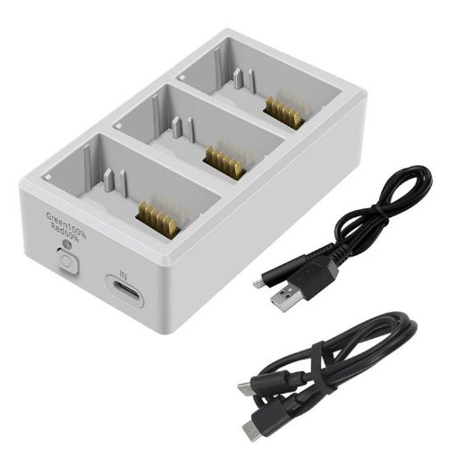 YX 3-Way Battery Charger for DJI Mini 4/3/3 Pro - Charging Hub No Plug - 1